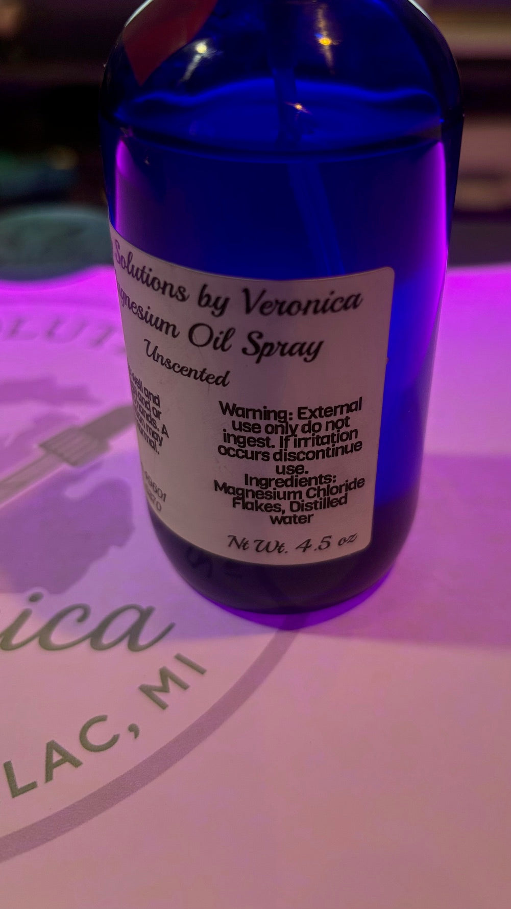 Handmade Magnesium Oil Spray