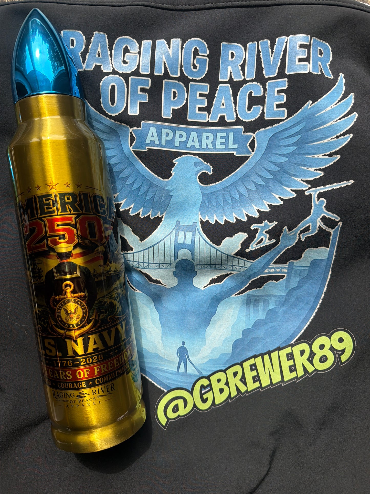 32oz Navy 250th BULLET TUMBLER