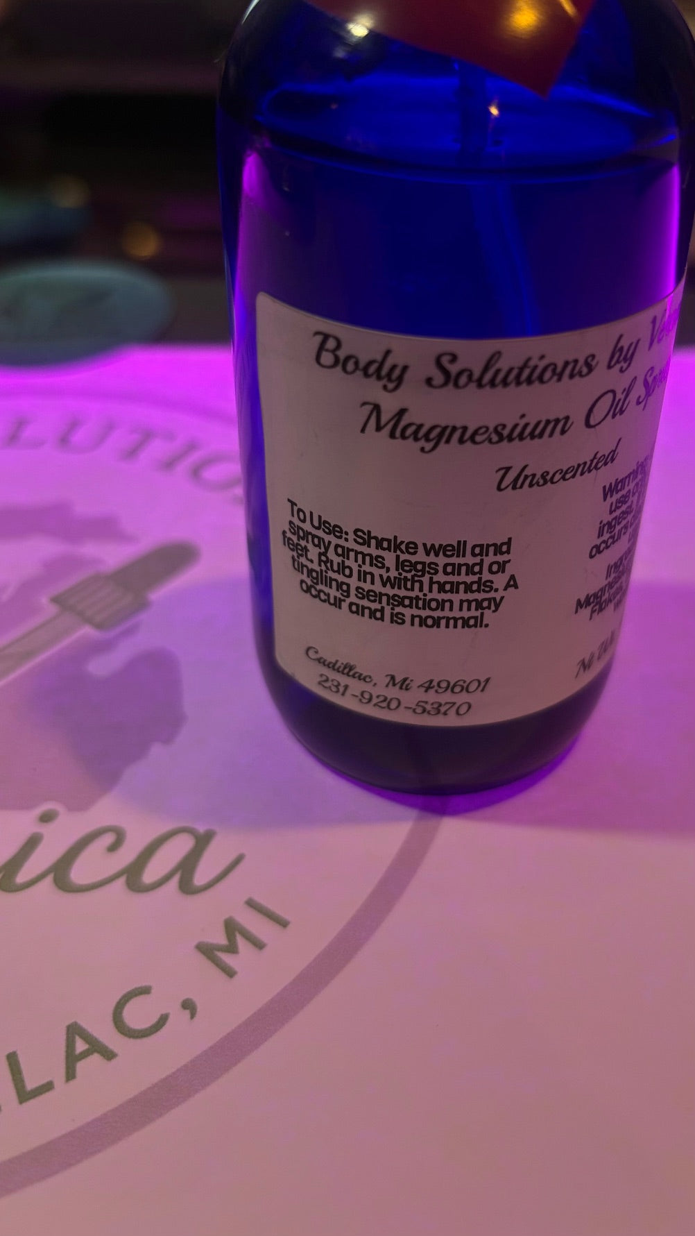 Handmade Magnesium Oil Spray