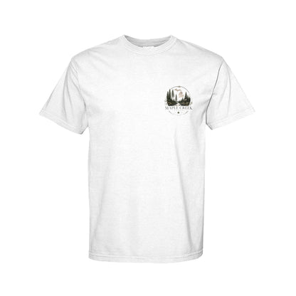 Maple Creek Acres Comfort Colors Tee in White — front view