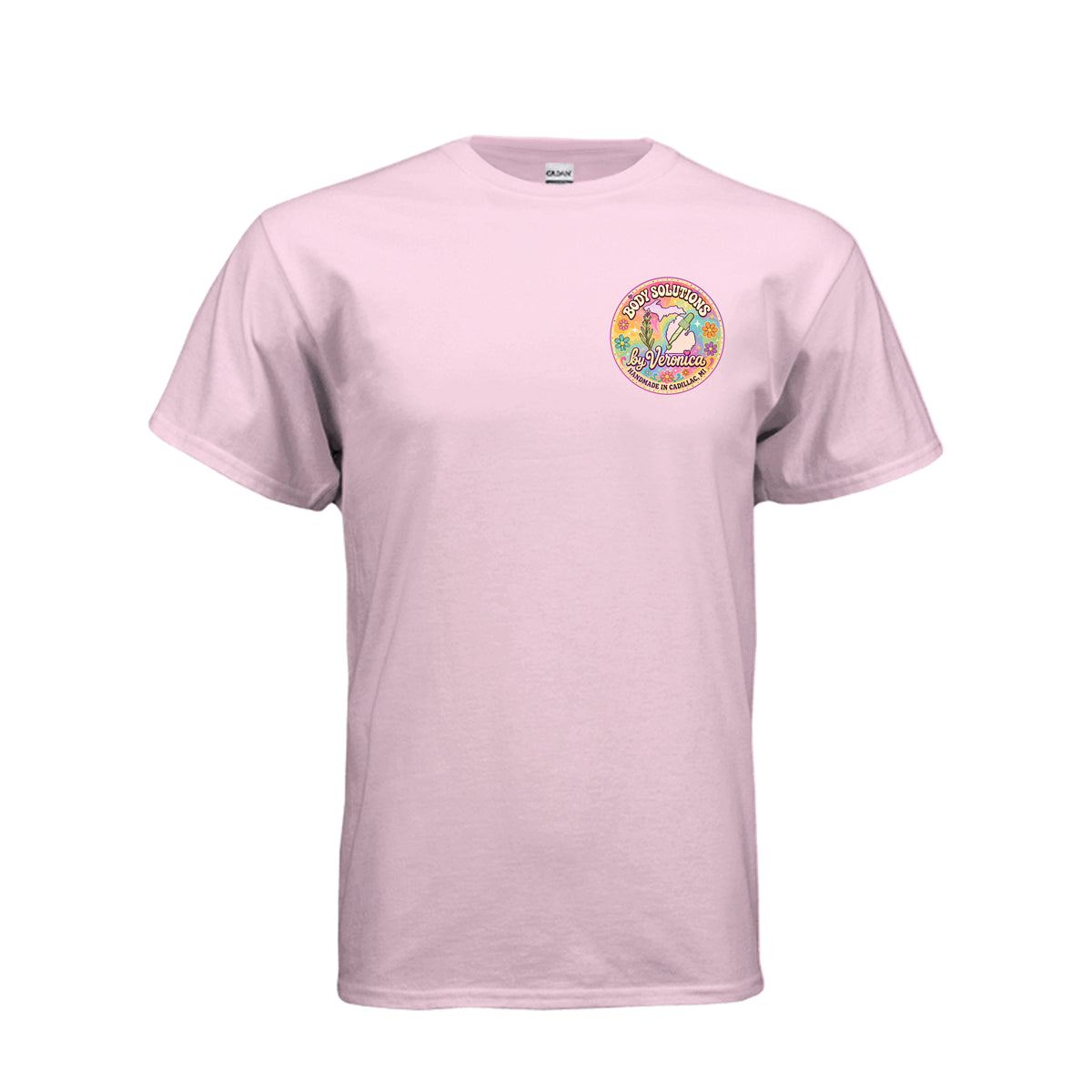Body Solutions by Veronica Tee in Light Pink — front view