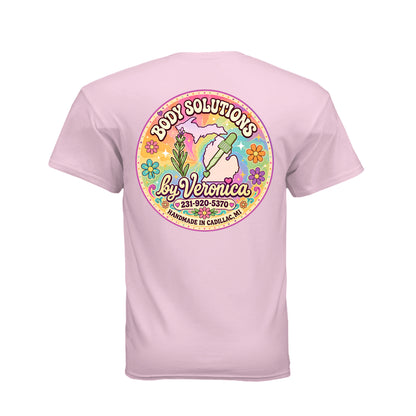 Body Solutions by Veronica Tee in Light Pink — back view