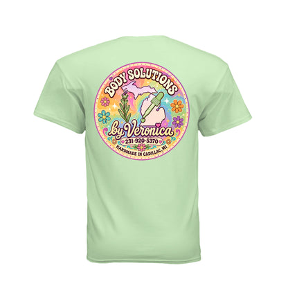 Body Solutions by Veronica Tee in Mint Green — back view