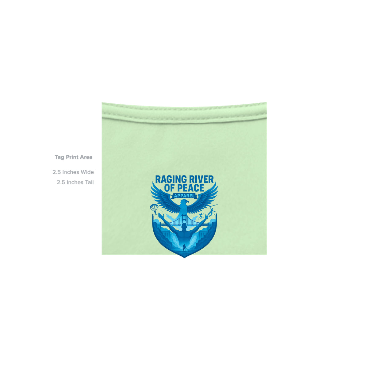 Body Solutions by Veronica Tee in Mint Green — inside label view