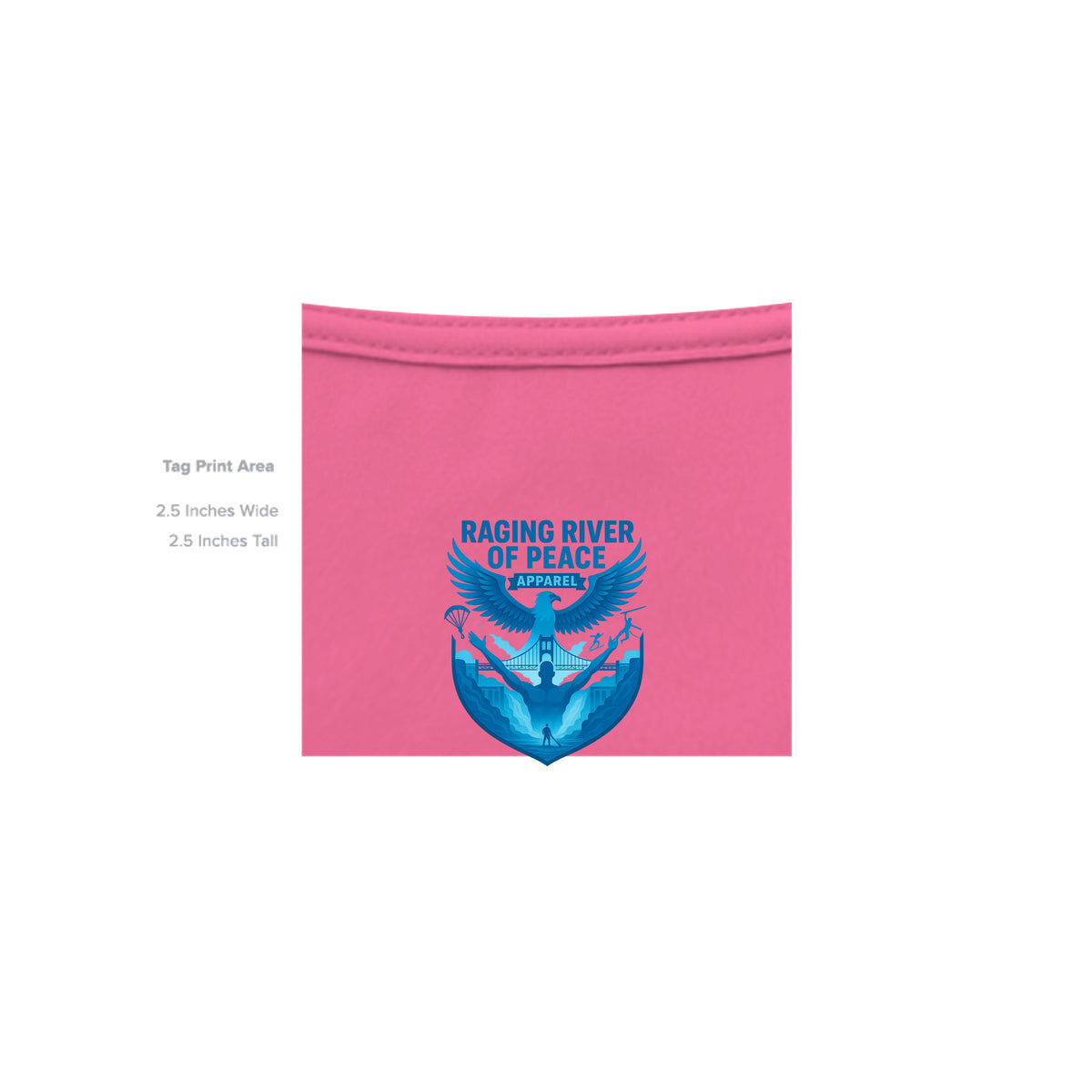 Body Solutions by Veronica Tee in Safety Pink — inside label view