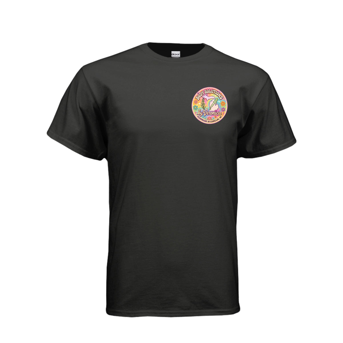 Body Solutions by Veronica Tee in Black — front view